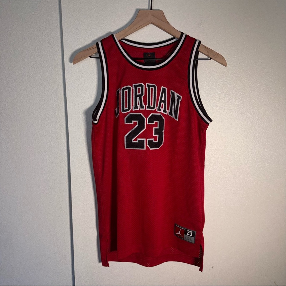 AIR JORDAN NBA CHICAGO BULLS MICHAEL JORDAN 23 throwback basketball jersey L